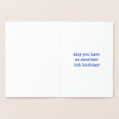 15ème anniversaire : Grave "15 ans !" Carte Gold F (Intérieur)