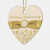 15ème Ornement de Noël d'anniversaire de mariage (Gauche)