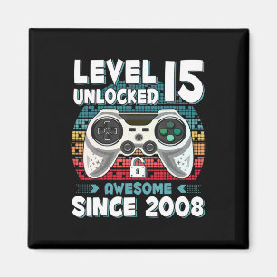 15jr Verjaardag Zoon Jongen Leuk Gamer 15e 15 Jaar Magneet