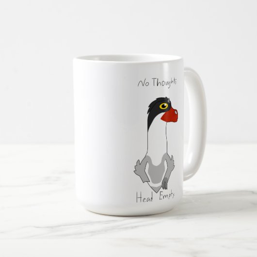 15oz Angus "No Thoughts, Head Vide" Café Mug (Devant droit)