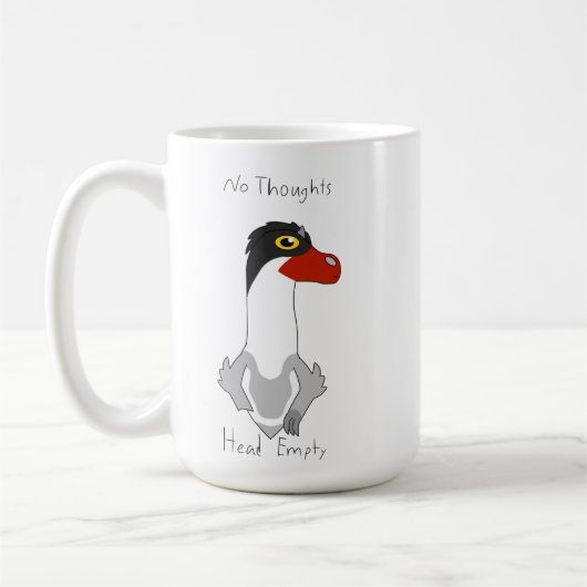 15oz Angus "No Thoughts, Head Vide" Café Mug (Gauche)
