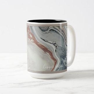 15oz mok met twee tinten, koper, lint vB