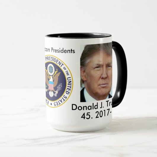 15oz tasse faite sur commande des Présidents café (Devant droit)
