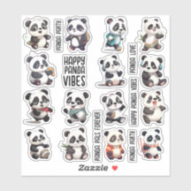15pcs Panda Reeks voor de Stickers van het Dagboek