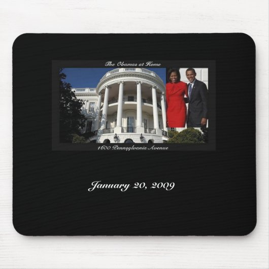 1600 Mousepad Obama Black Muismat (Voorkant)