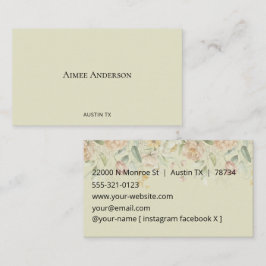 1600s Vintage Dutch Floral Border Visitekaartje