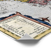 1609 Ierse kaart Poster (Hoek)