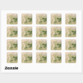 160 Rogge/vierkante mijl Vierkante Sticker (Vel)