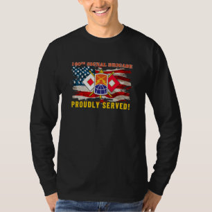 160e signaalbrigade Signal Corp American Flag Cam T-shirt