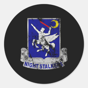 160e Soar Nightstalkers Dui Distress Worn-look Ronde Sticker