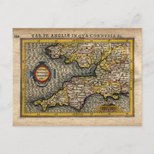1610 Carte de Cornwall, Devon, Somerset, etc...