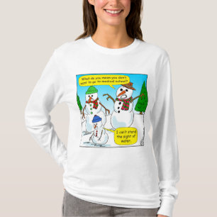 1611 Ik kan de aanblik van water Cartoon niet verd T-shirt