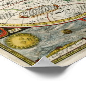 1627 Wereldkaart Poster (Hoek)