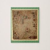 1633 Atantic Ocean Portolan Chart - Pascoal Roiz Legpuzzel (Verticaal)