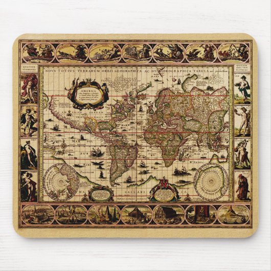 1635 Wereldkaart Muismat (Voorkant)