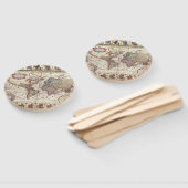 1652 Kaart van de wereld, Wereldkaart Doncker Zee  Handwaaier (Niet-gemonteerd)