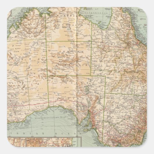 16667 Australië Vierkante Sticker (Voorkant)