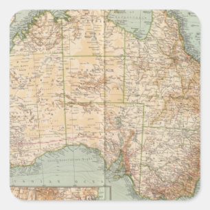 16667 Australië Vierkante Sticker