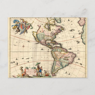 1670 Amerika kaart ansichtkaart