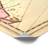 1683 South Carolina Kaart Poster (Hoek)