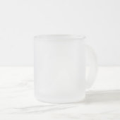 1684 Mug de logo noir givré - 2 tailles (Devant droit)