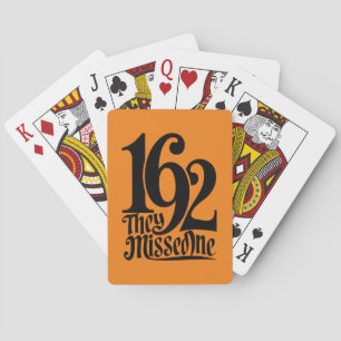 1692 Ze Misten Een Heks Halloween Griezelig Seizoe Pokerkaarten