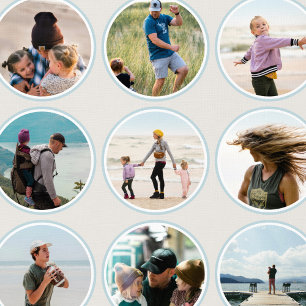 16 Aangepaste foto's & kleur cirkel patroon Gebrok Behang