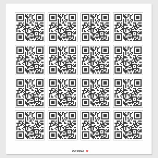 16 Aangepaste Gemakkelijk om QR-code te maken Sticker (Vel)