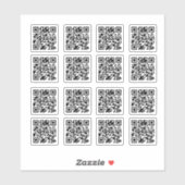 16 Aangepaste Qr Code Transparante Stickers (Vel)