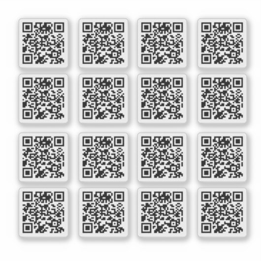 16 Aangepaste Qr-code wisbare Stickers (Voorkant)