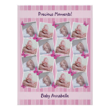 16 Afbeeldingen collage kostbare momenten roze