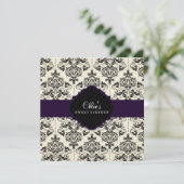 16 ans | Invitation pourpre et noire Damask (Debout devant)