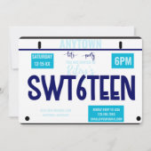 16 ans | Licence | Invitation du 16e anniversaire (Devant)