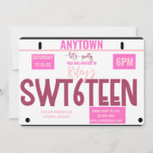 16 ans | Licence | Invitation du 16e anniversaire (Devant)