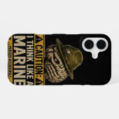 16 Attention : Think Like a Marine Coque pour iPhone  (Verso Horizontal)