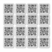 16 Autocollants transparents avec code QR personna (Devant)
