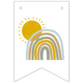 16 Baby shower Regenboog Bunting teken Vlaggetjes (Eerste vlag)