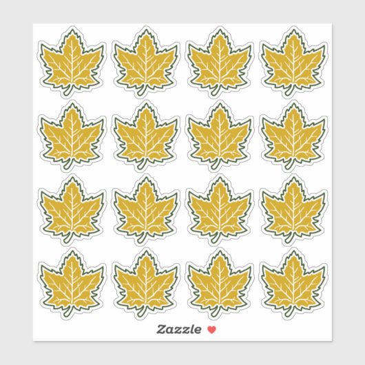 16 Canadees esdoornblad Jubileum 150 jaar Sticker (Vel)