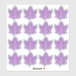 16 Canadees esdoornblad Jubileum 150 jaar Sticker