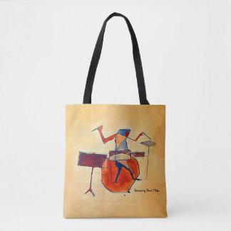 16" Canvas tas met kubistische stijl drummer schil