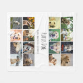 16 Collage And Personalized Text foto's Fleece Deken (Voorkant (Horizontaal))