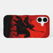 16 Coque de iPhone AI Warrior – Silhouette de soleil (Verso Horizontal)