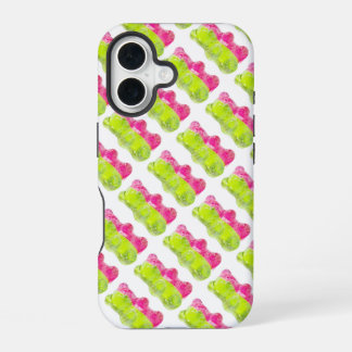 16 Coque iPhone C Y2K 3D Jelly Gummy Bear Vert Lime P