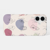 16 Coque iphone d'art branché Abstrait Woman Line (Verso Horizontal)