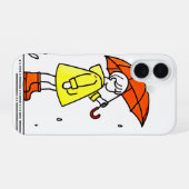 16 🌧️ coque iphone de fille aux parapluies ✨ (Verso Horizontal)