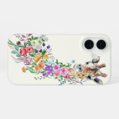 16 Coque iphone de Giraffe Fleurs (Verso Horizontal)