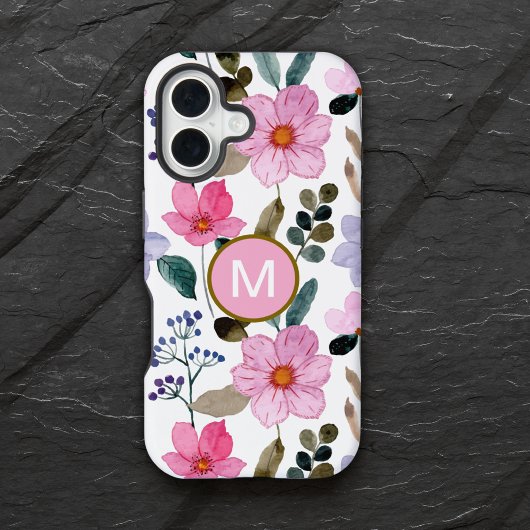 16 Coque iphone de motif de fleurs rose