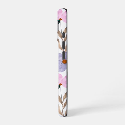 16 Coque iphone de motif de fleurs rose (Côté gauche)