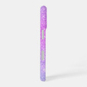 16 Coque iphone de néon rose violet avec nom personna (Côté droit)