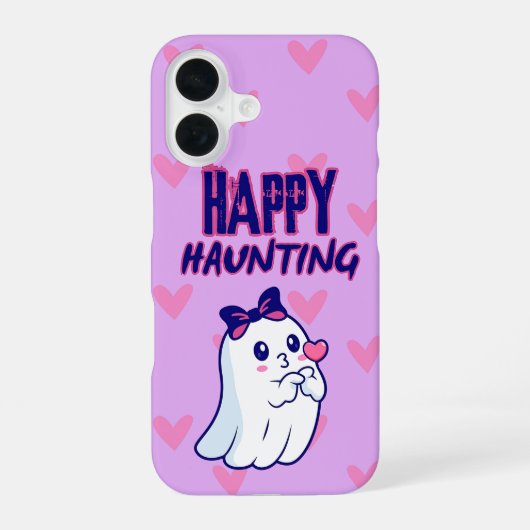 16 Coque iPhone fantôme mignon et joyeux de Halloween (Verso)